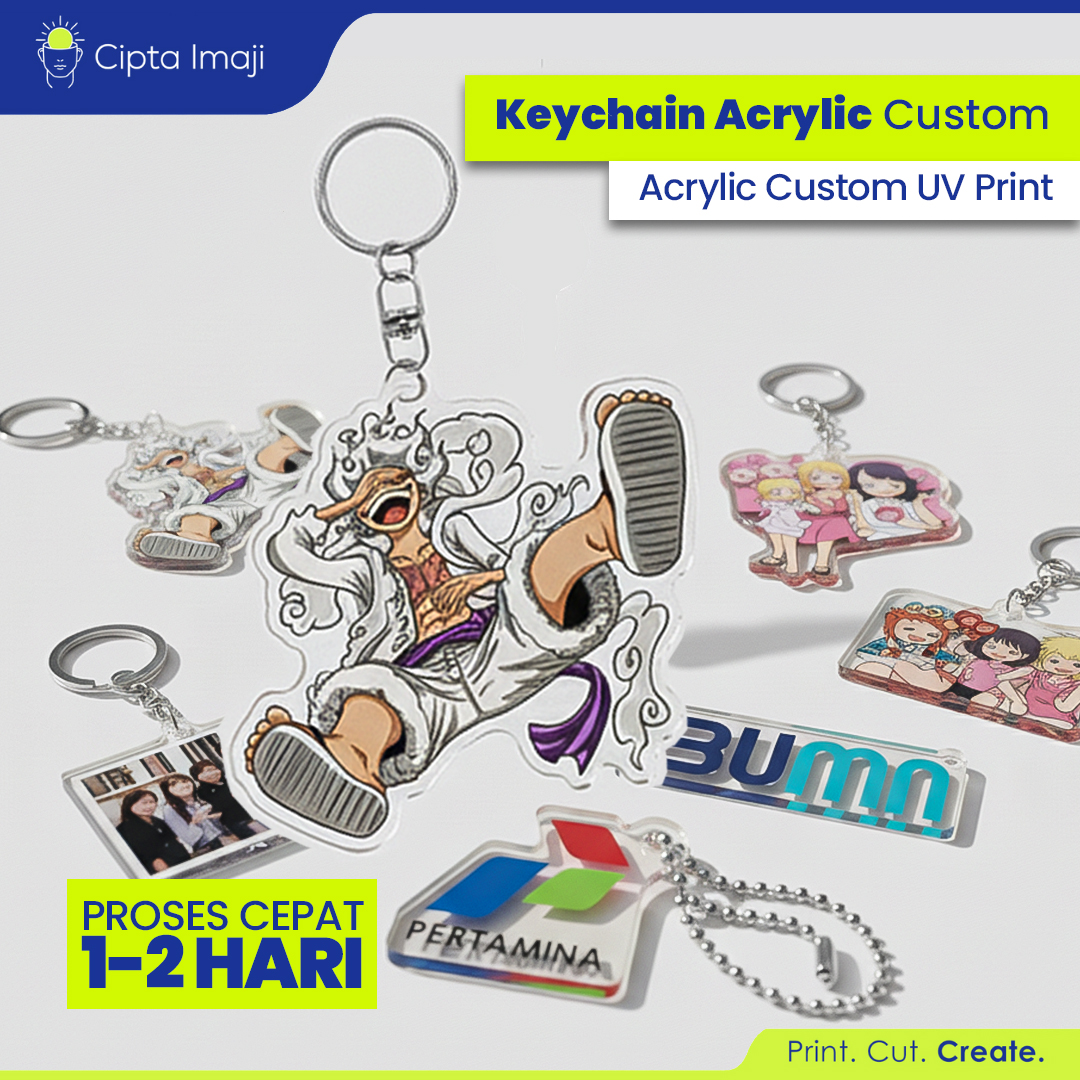 GANTUNGAN KUNCI AKRILIK PRINT UV